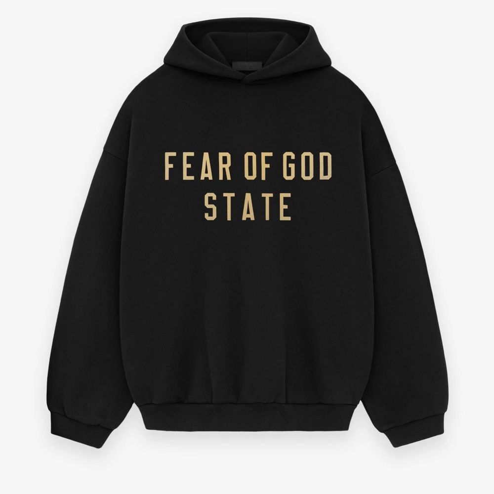 Essentials Fear of God State Black Fleece Hoodie Size Small Brand New
